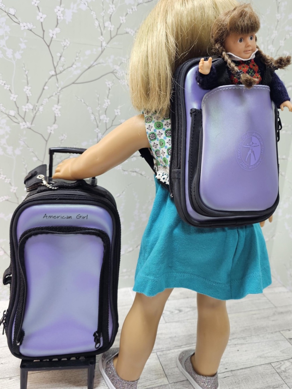 American Girl Lilac Doll Travel Case Set